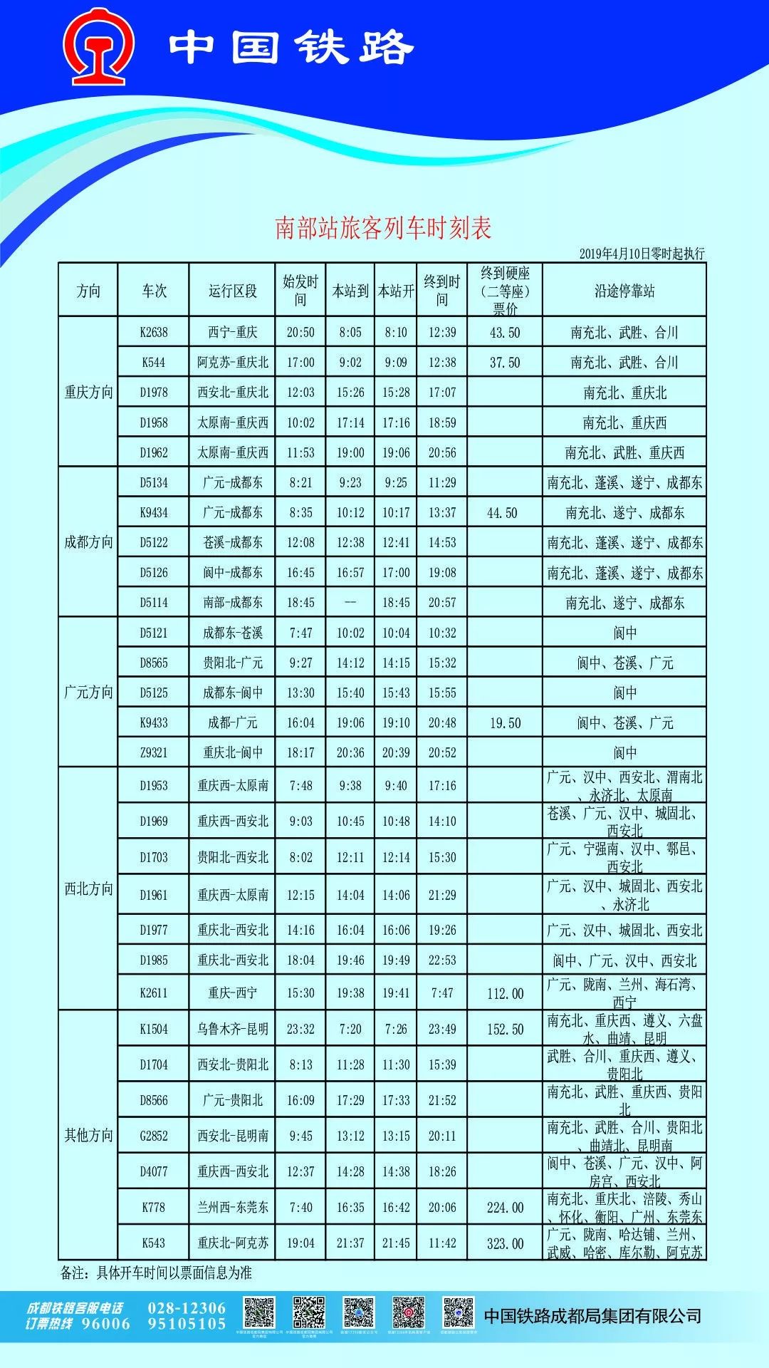 南部最新火车站时刻表详解